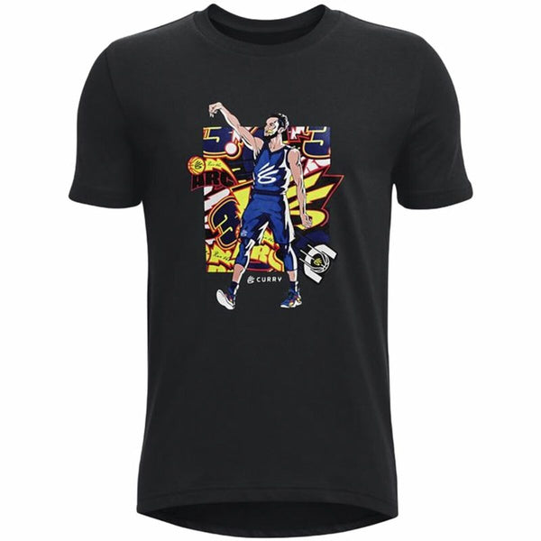 Child's Short Sleeve T-Shirt Under Armour Curry Black