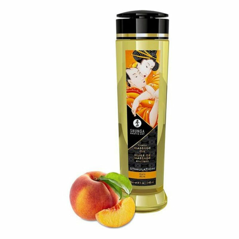 Erotic Massage Oil Shunga Stimulation Peach (240 ml)
