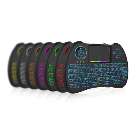 H9 Wireless Backlit Colorful Touch Remote Control Keyboard