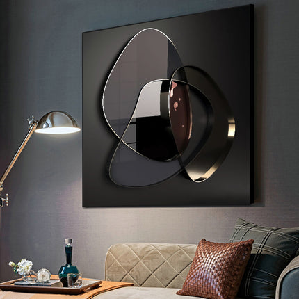 Modern Abstract 3D Metal Wall Art Canvas Painting