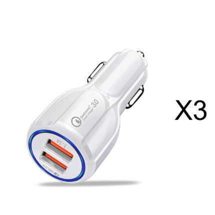 Quick Charge 3.0 Car Charger For Mobile Phone Dual Usb Car Charger Qualcomm Qc 3.0 Fast Charging Adapter Mini Usb Car Charger