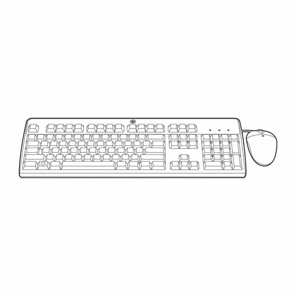 Keyboard and Mouse HPE 631348-B21 Black Spanish Spanish Qwerty QWERTY