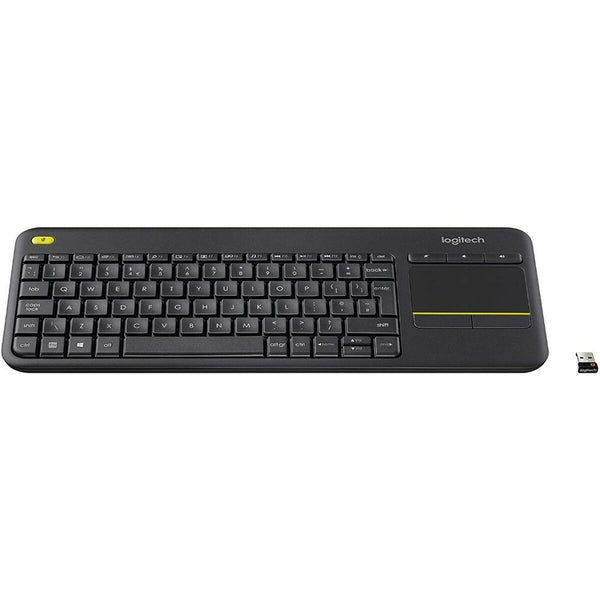 Keyboard Logitech K400 Plus Black Wireless Bluetooth Touchpad AZERTY TV French