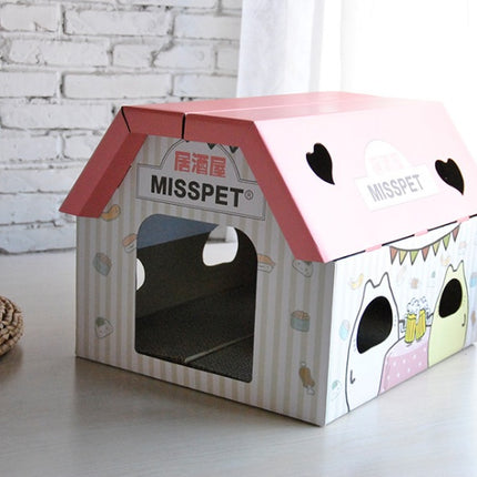 Izakaya coffee house cat scratch board cat litter cat toy corrugated paper cat house sharpener