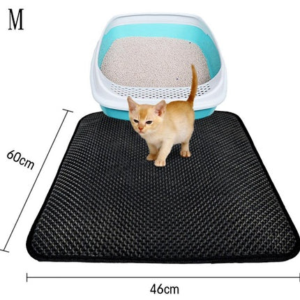 Double Layer Litter Cat Bed Pads Pet Cat Litter Mat Trapping Pets Litter Box Mat Pet Product Bed For Cats House Clean Mat