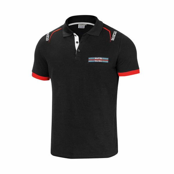 Short Sleeve Polo Shirt Sparco MARTINI-R L Black