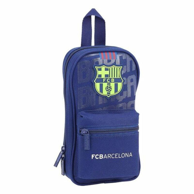 Backpack Pencil Case F.C. Barcelona Blue 12 x 23 x 5 cm (33 Pieces)