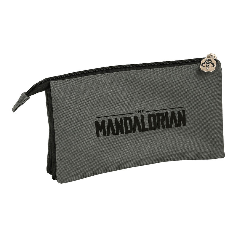 School Case The Mandalorian Black Grey (22 x 12 x 3 cm)