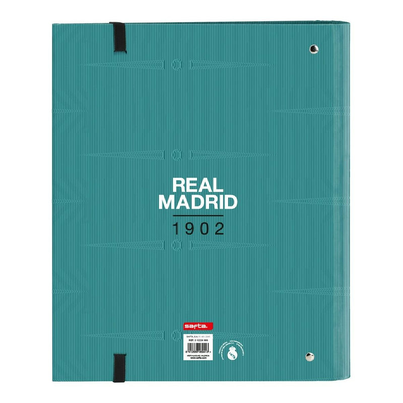 Ring binder Real Madrid C.F. White Turquoise Green 27 x 32 x 3.5 cm (30 mm)