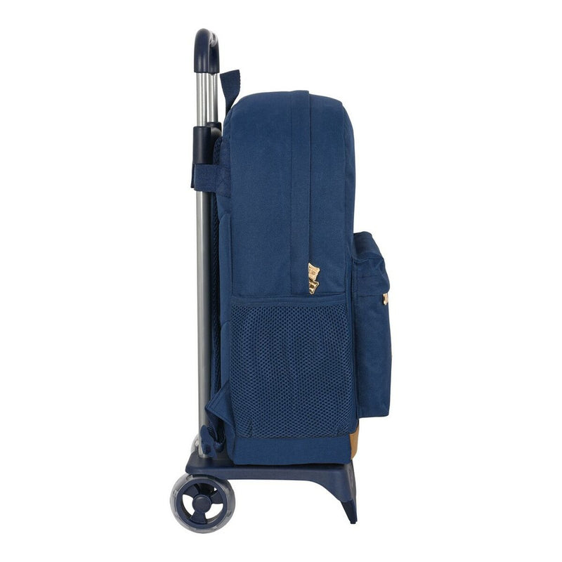School Rucksack with Wheels Harry Potter Magical Brown Navy Blue (30 x 43 x 14 cm)