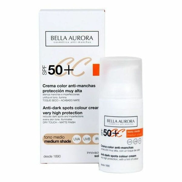 Corrective Anti-Brown Spots CC Cream Bella Aurora 2526112 Medium Tone 30 ml