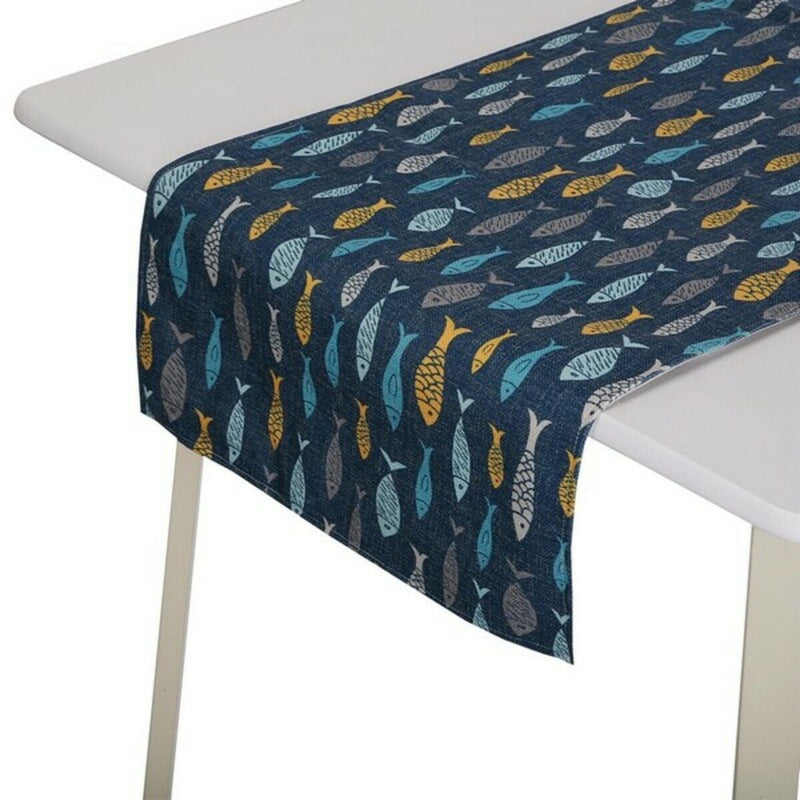 Table Runner Versa Blue Bay Polyester (44,5 x 0,5 x 154 cm)