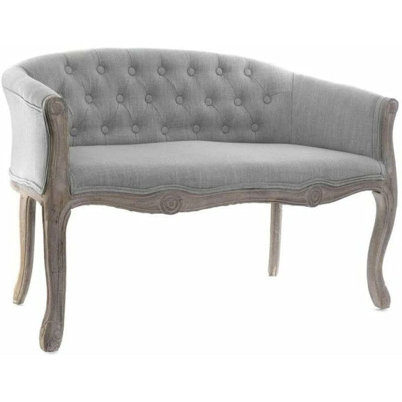 Sofa DKD Home Decor 107 x 60 x 69 cm Grey Velvet Rubber wood