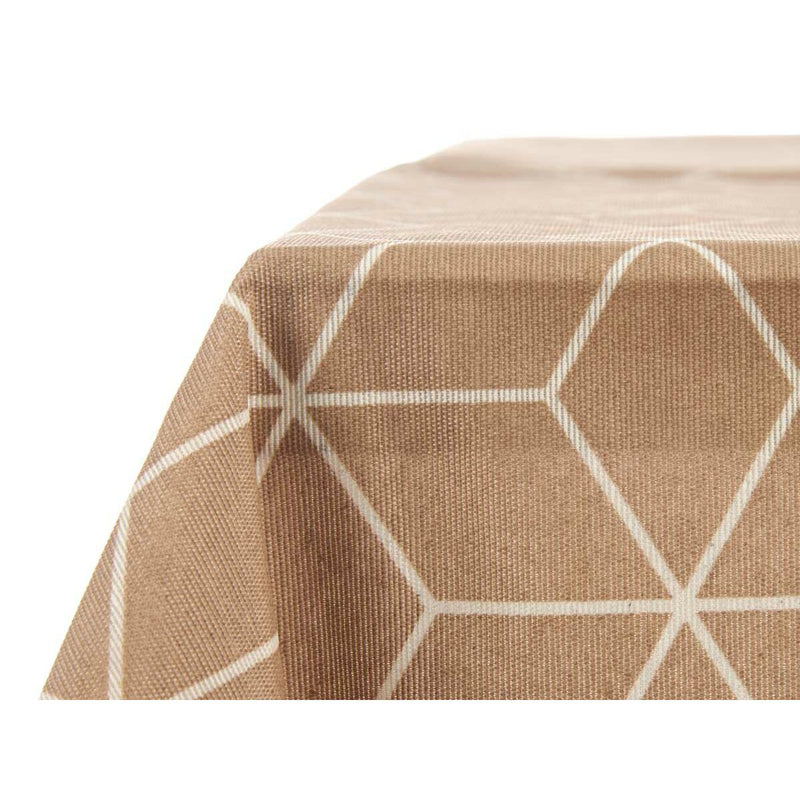 Tablecloth Thin canvas Abstract Beige (140 x 180 cm)
