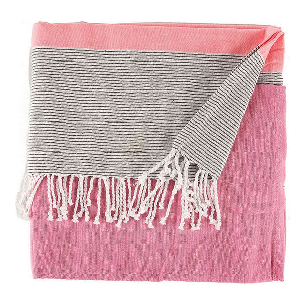 Multipurpose throw Stripes 160 x 200 cm Pink