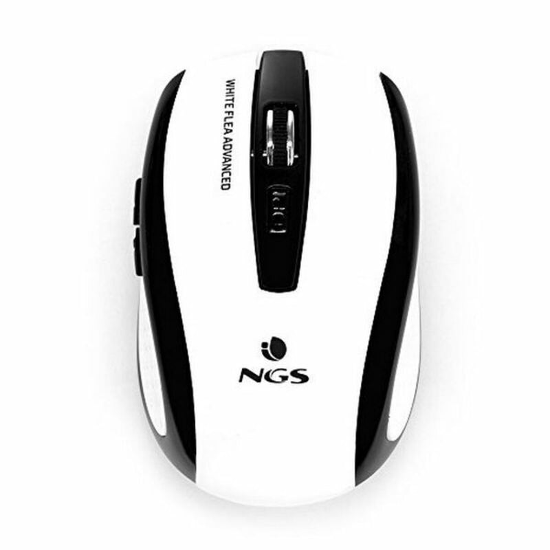 Optical Wireless Mouse NGS White Flea Advanced 800/1600 dpi White/Black