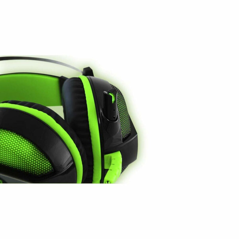 Gaming Headset with Microphone Droxio HADLOK USB Black Black/Green