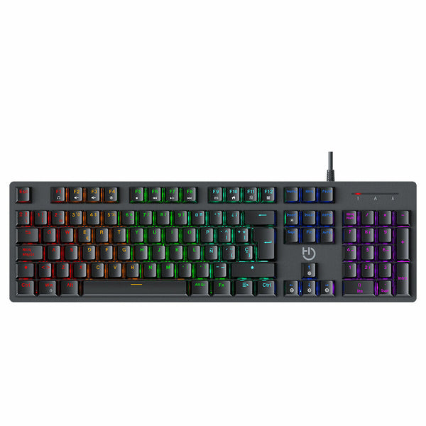 Keyboard Hiditec GKE010004 Black Multicolour