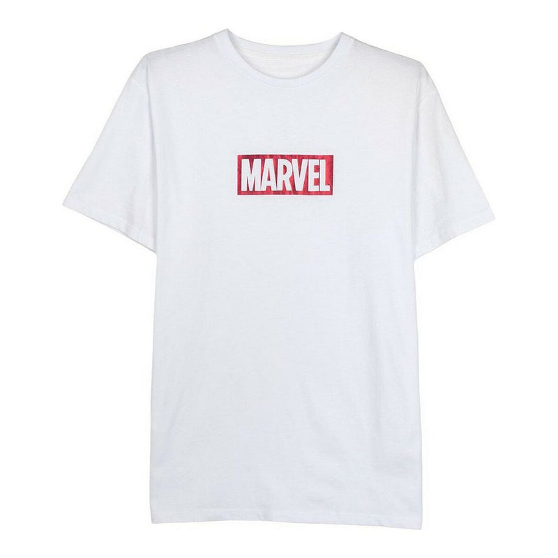 Men’s Short Sleeve T-Shirt Marvel White Adults