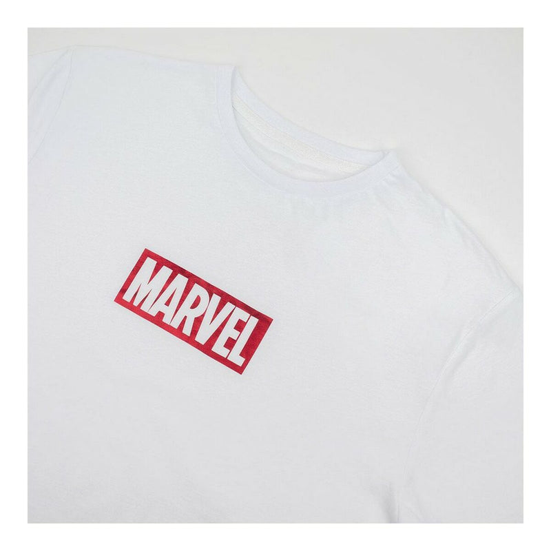 Men’s Short Sleeve T-Shirt Marvel White Adults