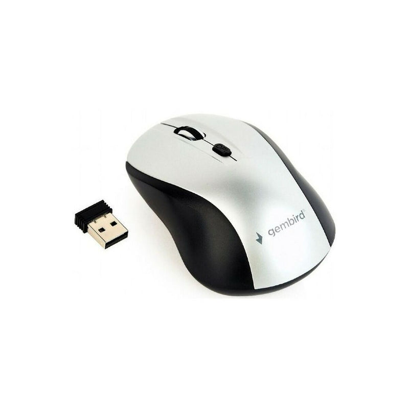 Wireless Mouse GEMBIRD MUSW-4B-02-BS White Black/Silver (1 Unit)