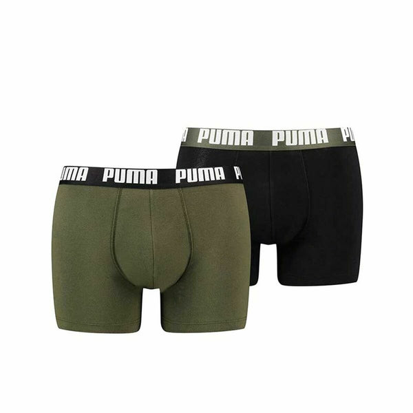 Men's Boxer Shorts Puma Black Green 2 Pieces