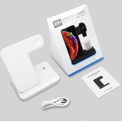 Compatible Mobile Phone Watch Earphone Wireless Charger 3 In 1 Wireless Charger Stand