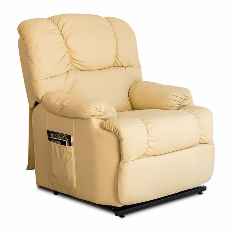 Lifter Armchair With Massager Astan Hogar Cream Synthetic Leather