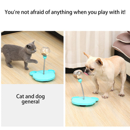 Pet Feeder Cat Toy Pets Leaking Food Ball Self-Playing Tumbler Funny Swing Feeder Puzzle Toys Playing Training Dispenser Bowl