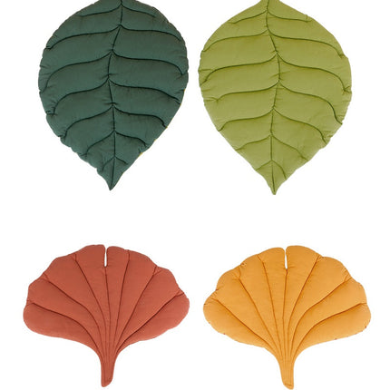 Leaf Shape Soft Dog Bed Mat Soft Crate Pad Machine Washable Mattress for Large Medium Small Dogs and Cats Kennel Pad