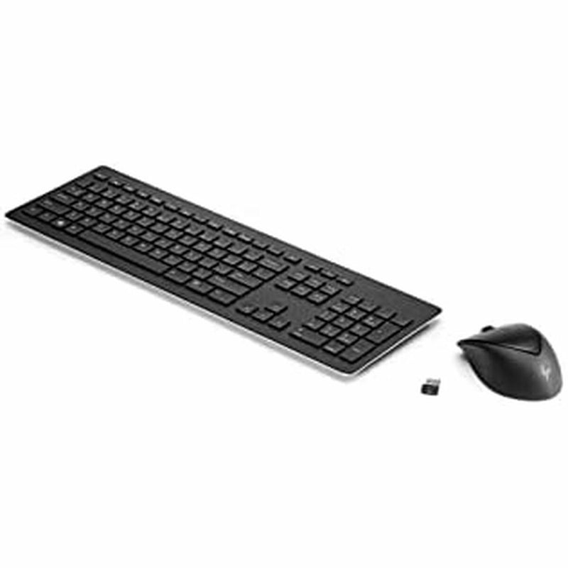 Keyboard and Mouse HP 3M165AA Spanish Qwerty Black QWERTY