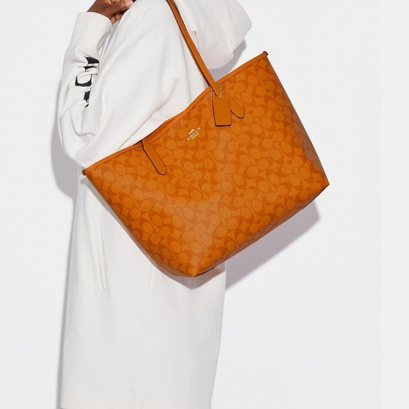 Women's Handbag Coach CA157-IMNXU 46 x 29 x 16 cm Orange