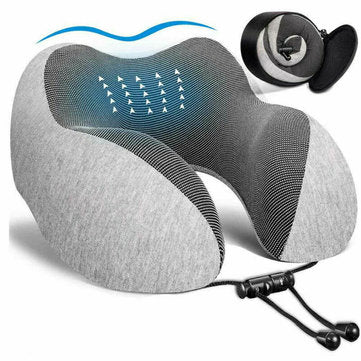 U-shaped Memory Cotton Pillow Magnetic Therapy Pillow Travel Camping Head Neck Support Cushion