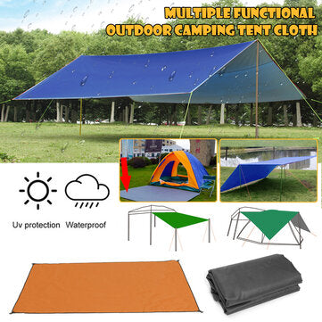 300x300cm Outdoor Camping Tent Sunshade Rain Sun UV Beach Canopy Awning Shelter Beach Picnic Mat Ground Pad Tent Sunshade