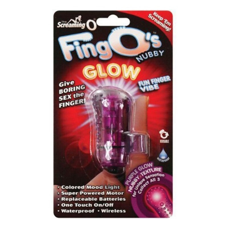 Mycero Finger Fun The Screaming O The FingO Glow Nubby Purple