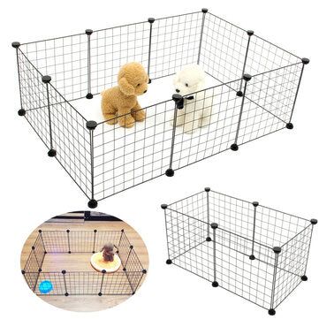 6/10 Panels Foldable Pet Puppy Playpen Crate Fence Kennel Exercise Animal Cage Ped Bed