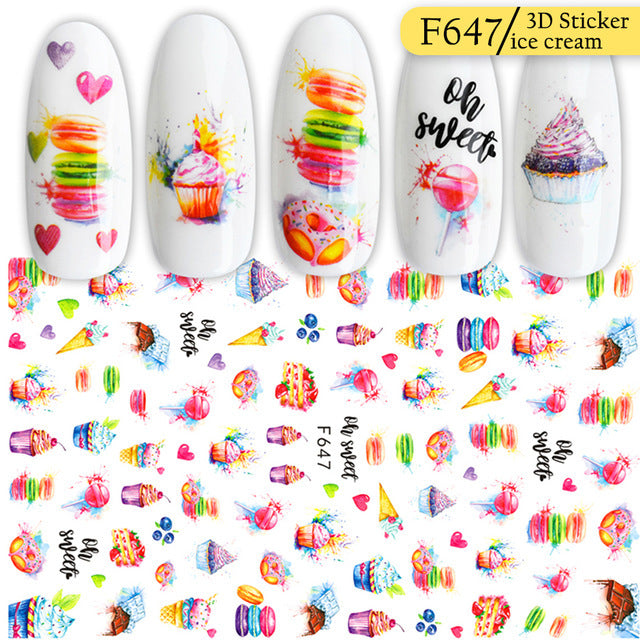 3D adhesive sticker color