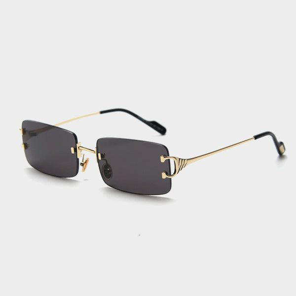 Rimless cut edge sunglasses