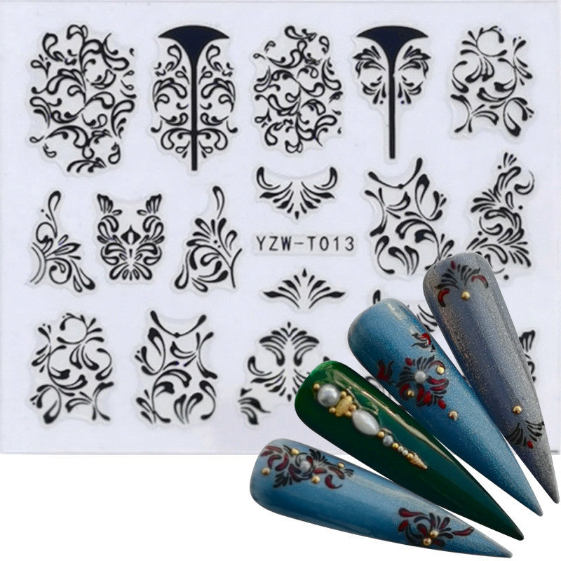 Kiwi Strawberry Ice Cream Squirrel Wolf Butterfly Peacock Nail Sticker