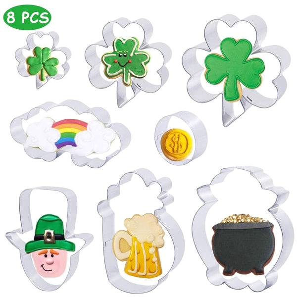 8-Piece Set Of St. Patrick's Day Cookie Cutter