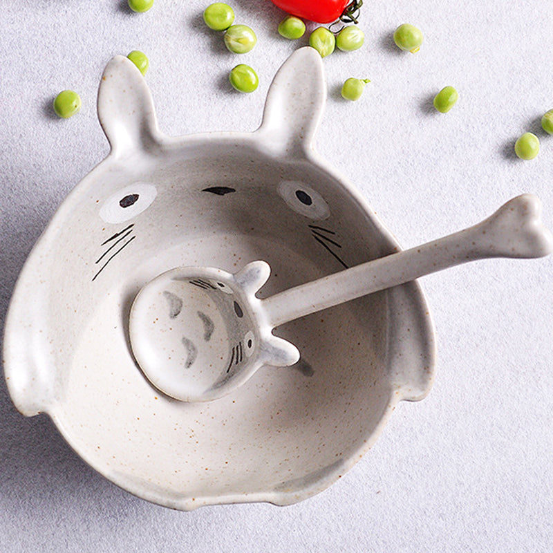 Creative Cute Cartoon Totoro Ceramic Bowl Tableware