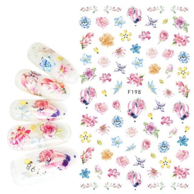 Nail Applique Patch Blooming Dried Flower Phototherapy Nail Polish Glue