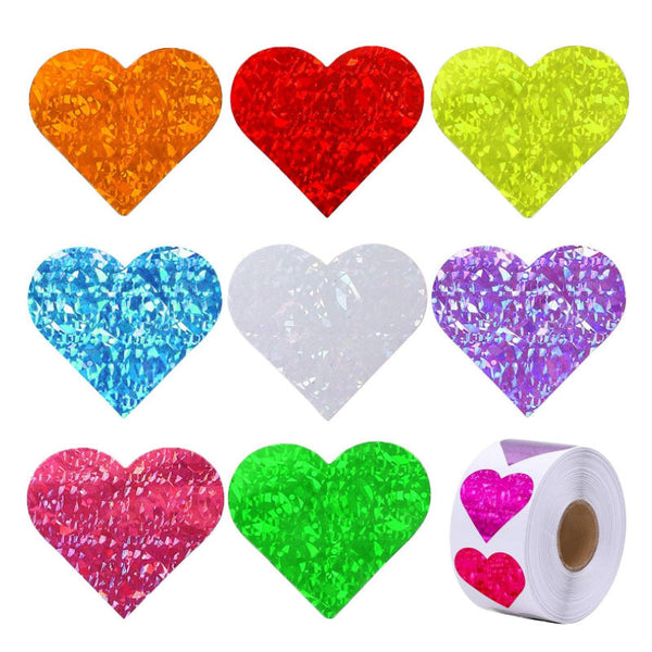 Colorful Love Heart Pattern Valentine's Day Gift Self-adhesive Pattern Label Sticker