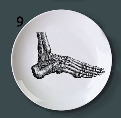 Human bone structure decoration plate