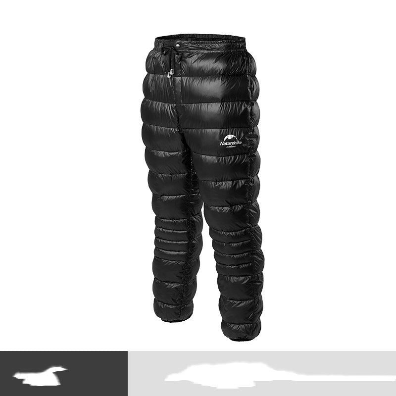 Outdoor lightweight winter white goose down pants