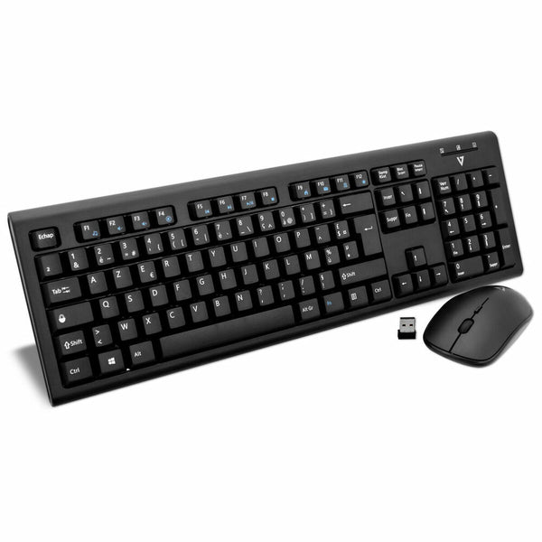 Keyboard and Mouse V7 CKW200FR French AZERTY