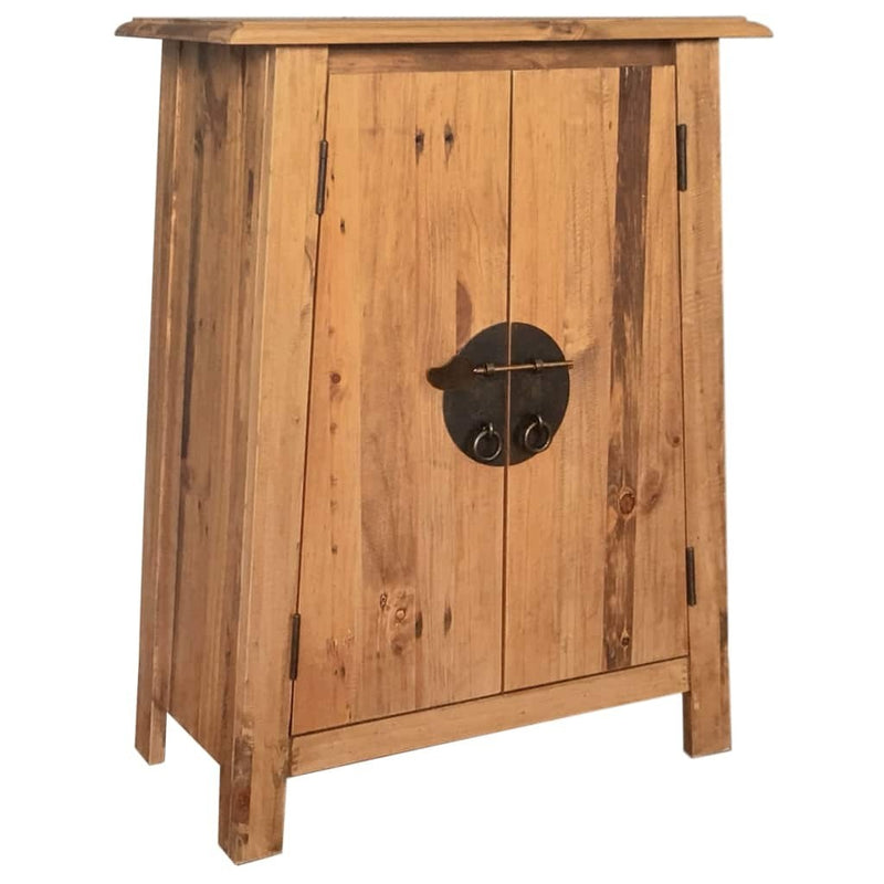 Bathroom Side Cabinet Solid Recycled Pine 59x32x80cm