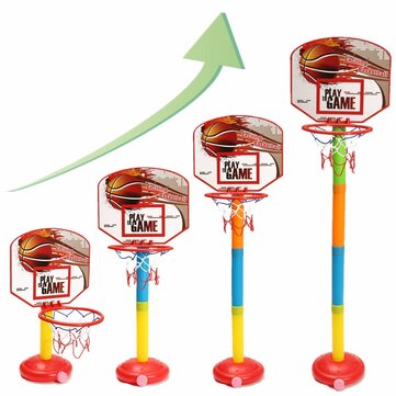 4-Gears Height Children Outdoor or Indoor Liftable Basketball Stand Set With Basketball and Pump Home Fitness Kids Toys