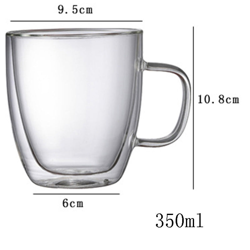 Double-Layer Glass Borosilicate Transparent Creative Water Cup