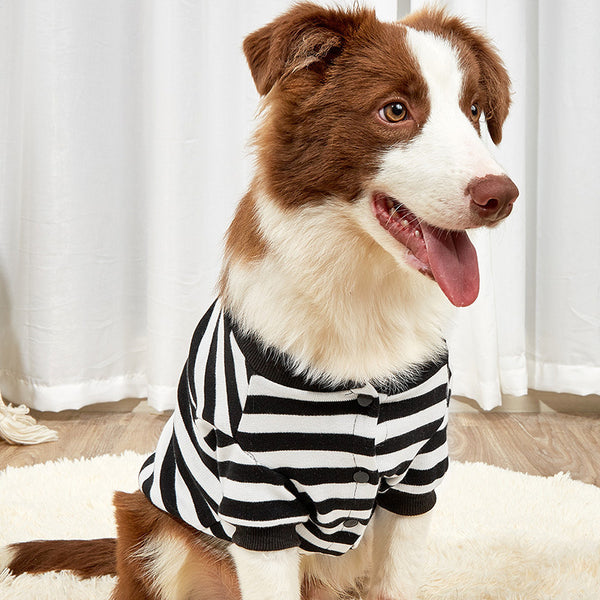 Dog Clothes Fashion Cardigan Striped Coat